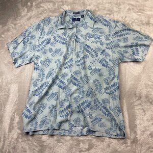 Bill Blass Customized Golf Shirt Short Sleeve Button Down Men's Size Large